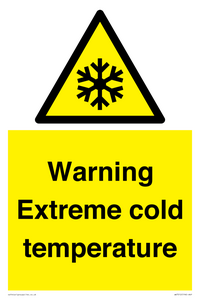 Warning Extreme cold temperature